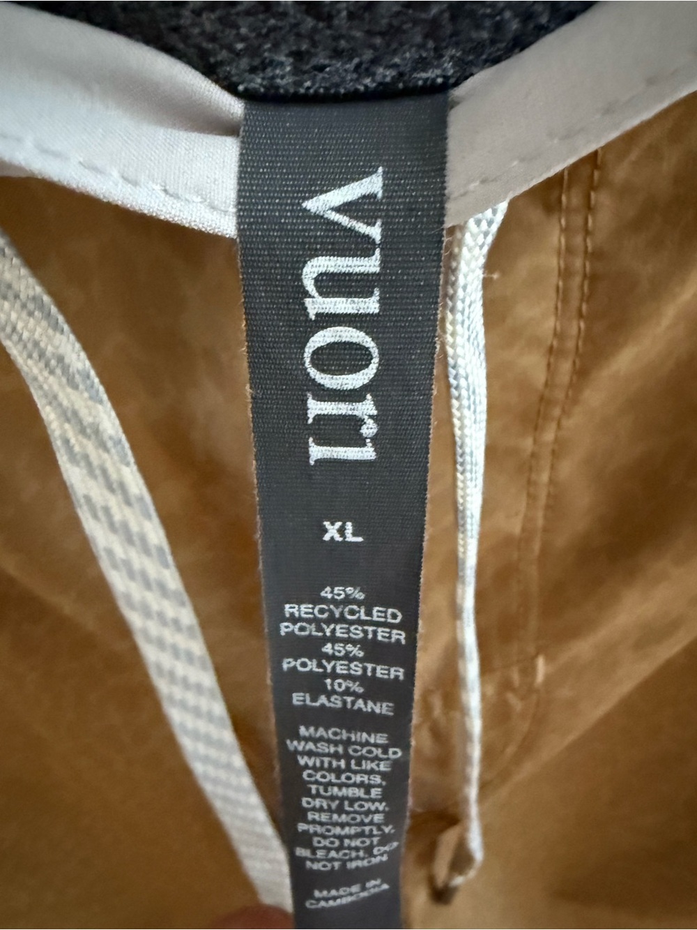 Vuori Banks Short - Tan/Yellow - Men's XL - Picture 3 of 3